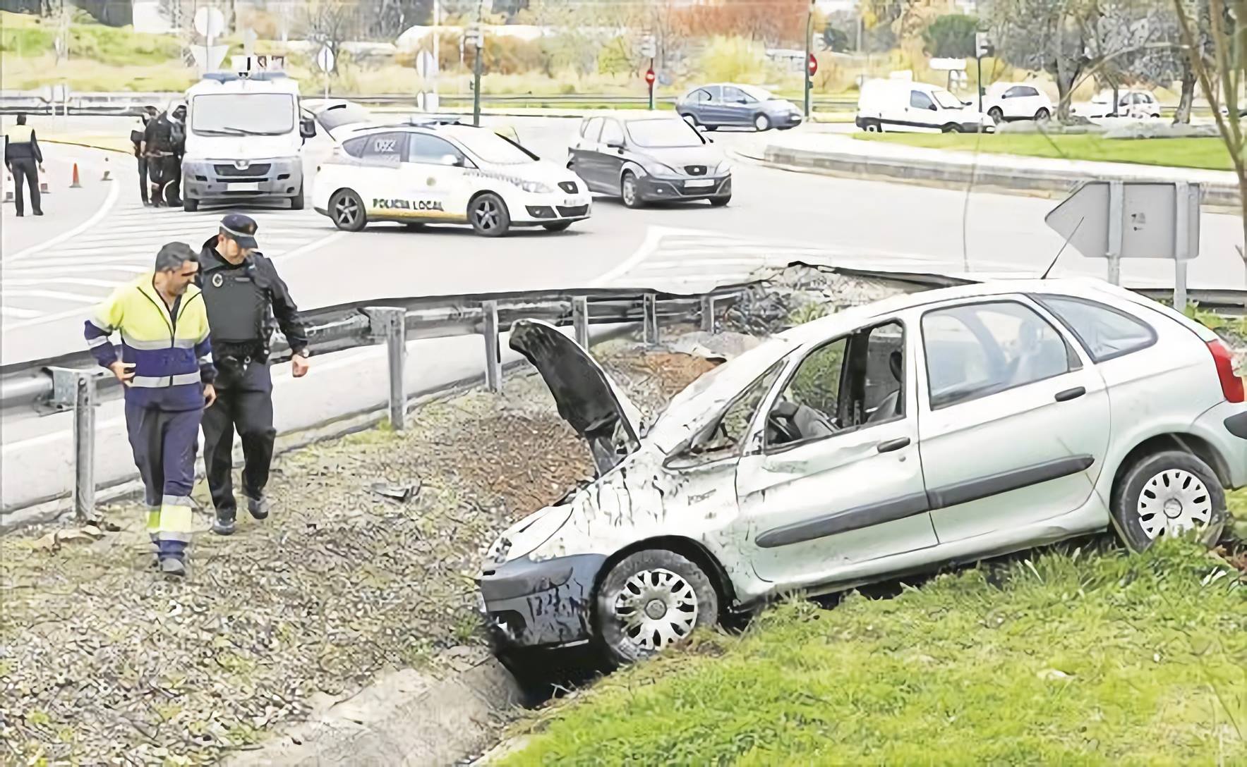 Aparatoso accidente al final de Carlos III