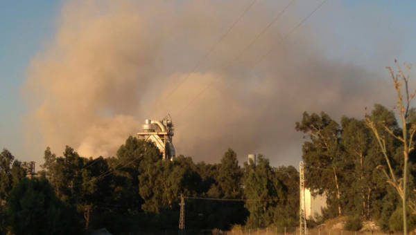 Una nube de polvo en Asland alerta a los vecinos